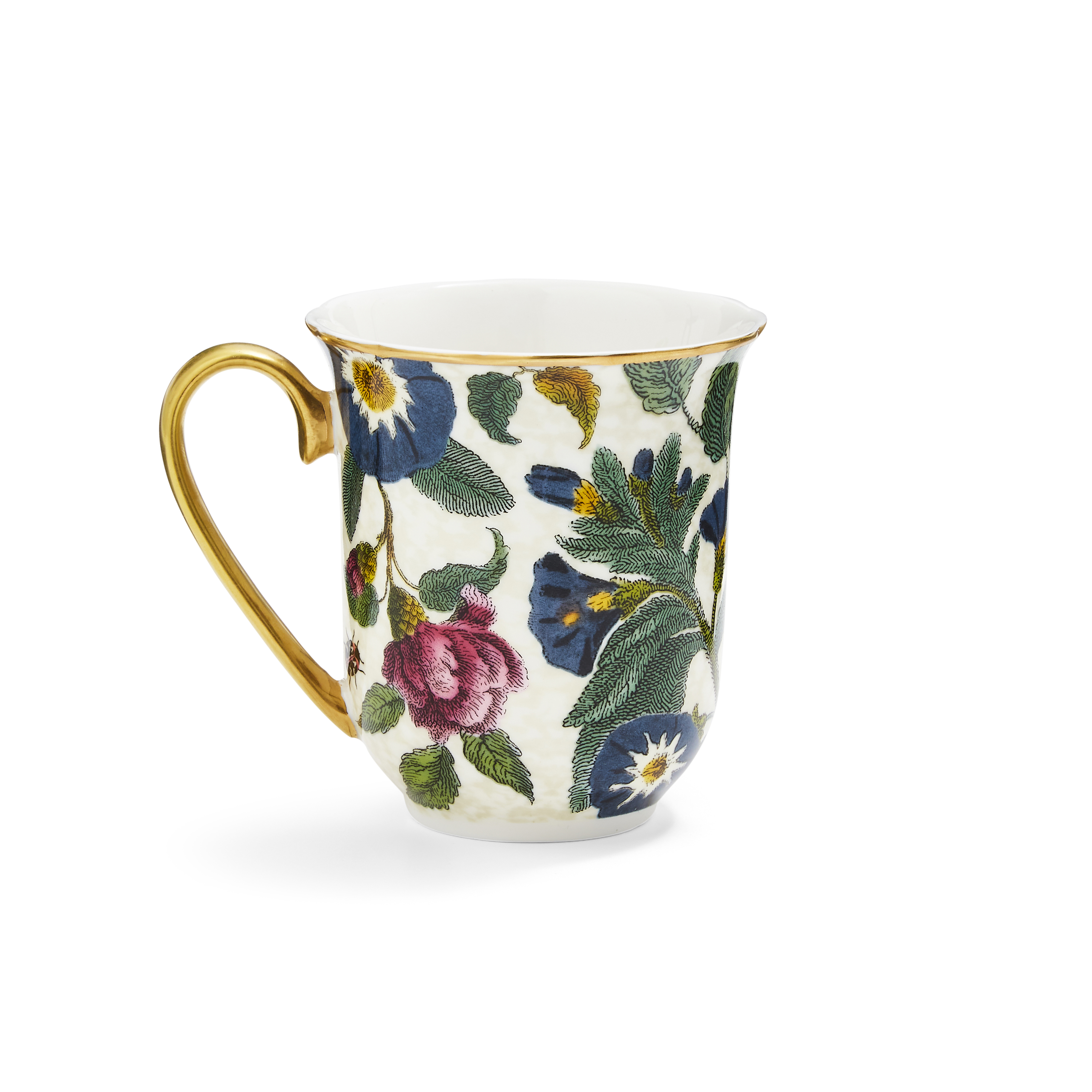 Creatures of Curiosity  Cream Floral 12 Ounce Mug image number null